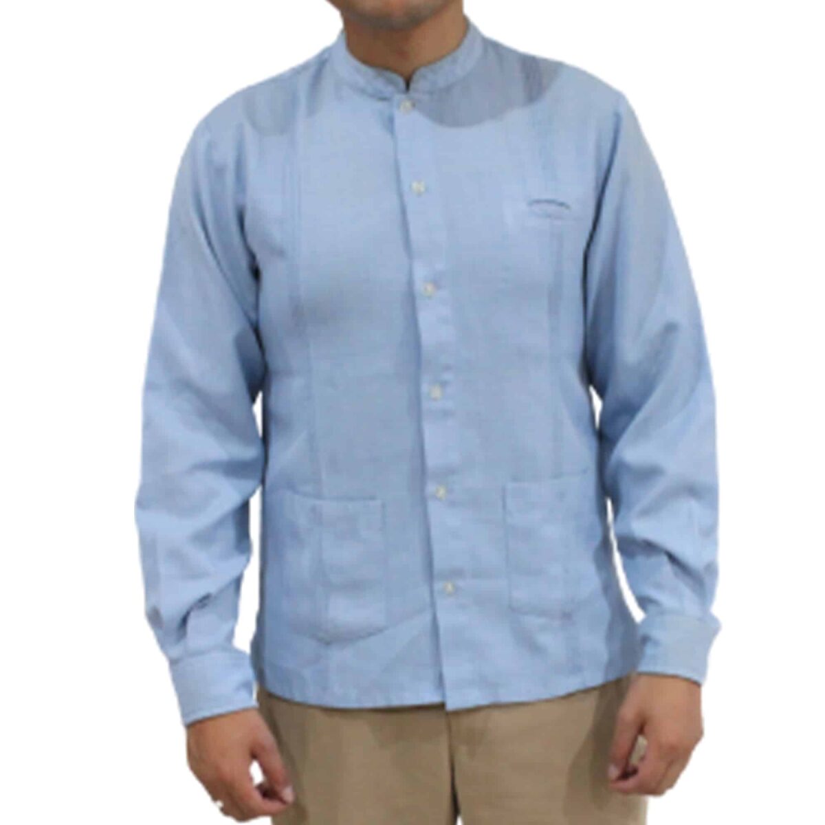 Guayabera con alforzas y bolsas de la manga larga - Imagen 4